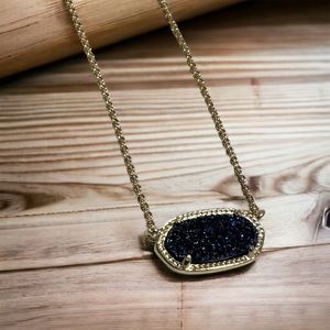 Kendra Scott Elisa Necklace in Blue Drusy / New with tags